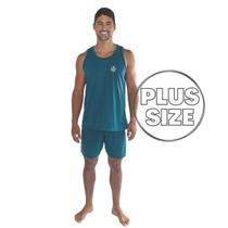 Pijama Verão Plus Size Masculino Adulto Short e Regata