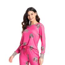 Pijama victoria longo rosa medio/m