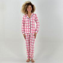 Pijama Victory Americano Manga Longa com Calça Estampado Feminino Pijama Victory Americano Manga Longa com Calça Estampado Feminino