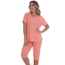 Pijama victory manga curta capri feminino ref: vic26032