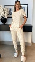 Pijama Viscose Canelada Corações Pijama Viscose Canelada Corações