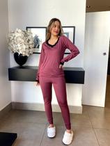 Pijama Viscose Canelada Eloá Telha Pijama Viscose Canelada Eloá Telha