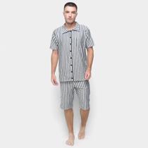 Pijama Volare Curto Casual Listrado Masculino