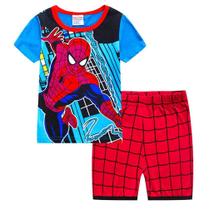 Pijama youenyou Little Boys Summer Spiderman 100% algodão