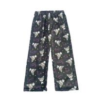 Pijamas De Flanela Femininos Sanrio Hello Kitty Spider-Man Kawaii Anime Cartoon Calças Casuais Para