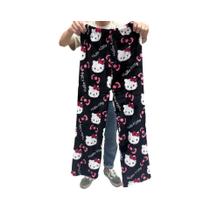 Pijamas De Flanela Kawaii Da Hello Kitty Para Mulheres, Calças Casuais Para O Lar, Moda De