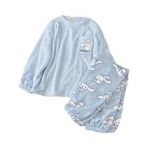 Pijamas De Flanela Kawaii Sanrio Cinnamoroll Kuromi My Melody, Quentes Para O Inverno, Em Veludo