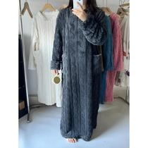 Pijamas De Inverno Para Mulheres plus Size Em Flanela, Manga Longa, Listrado, Roupa De Dormir Em