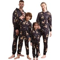 Pijamas de macacão FOTN: Natal feio para mulheres, homens e casais