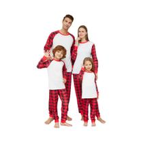 Pijamas de Natal para Família - Conjunto Combinando com Estampa de Papai Noel