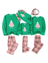 Pijamas de Natal PATPAT Family Matching Sets verdes de 6 a 9 meses