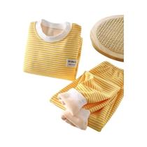 Pijamas De Pelúcia Para Bebês De 0 a 5 Anos Meninos E Meninas Em Cores Sólidas Manga Longa