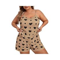 Pijamas De Verão plus Size Para Mulheres, Conjunto De Roupas De Dormir Sem Mangas, Lingerie Sexy Pijamas De Verão plus Size Para Mulheres, Conjunto De Roupas De Dormir Sem Mangas, Lingerie Sexy