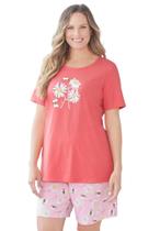 Pijamas Dreams & Co. Conjunto de Malha 3X Sweet Coral Bees Pijamas Dreams & Co. Conjunto de Malha 3X Sweet Coral Bees