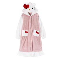 Pijamas Femininos De Coral Rosa Hello Kitty Robe Quente De Inverno Roupas De Casa Pijamas Sanrio