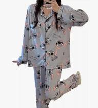 Pijamas femininos de primavera e outono Cute Anime Stitch Cute Pijamas femininos de primavera e outono Cute Anime Stitch Cute