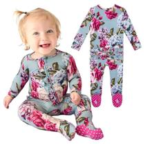 Pijamas Footie Posh Peanut Lacey para Bebês (6-9 Meses) Pijamas Footie Posh Peanut Lacey para Bebês (6-9 Meses)