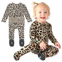 Pijamas Footie Posh Peanut Lana Leopard para Meninas
