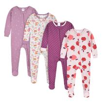 Pijamas Gerber 4 unidades para Bebês Meninas com Pé 12M