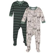 Pijamas Gerber Baby Boys, pacote com 2 pés, urso verde, 12 meses Pijamas Gerber Baby Boys, pacote com 2 pés, urso verde, 12 meses