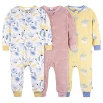 Pijamas Gerber para bebês e meninas, sem pés, pacote com 3, 18 meses Pijamas Gerber para bebês e meninas, sem pés, pacote com 3, 18 meses