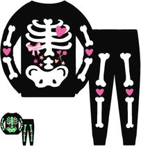 Pijamas infantis Toria Glow in The Dark Halloween Girls 5G Pijamas infantis Toria Glow in The Dark Halloween Girls 5G