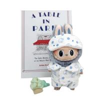 Pijamas Mini Kawaii Labubu Com Máscara Para Os Olhos, Conjunto De Três Peças, Acessórios De Boneca