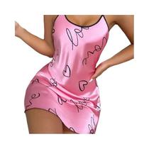 Pijamas Mini Sem Mangas De Seda Para Mulheres, Roupa De Dormir Sexy E Macia Para O Lar