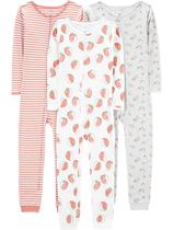 Pijamas para bebês Simple Joys by Carter's, pacote com 3 unidades de algodão, 5 anos Pijamas para bebês Simple Joys by Carter's, pacote com 3 unidades de algodão, 5 anos