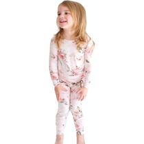 Pijamas Posh Peanut para Meninas - Viscose Macia de Bambu - Rosa Vintage (3T-4T) Pijamas Posh Peanut para Meninas - Viscose Macia de Bambu - Rosa Vintage (3T-4T)
