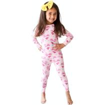 Pijamas Posh Peanut Rainbow Hearts - Viscose de Bambu para Meninas (2 anos)