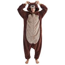 Pijamas Ressber, unissex, animal adulto, urso pardo Pijamas Ressber, unissex, animal adulto, urso pardo