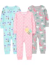 Pijamas Simple Joys by Carter's Baby Boys, pacote com 3 unidades de algodão, 4T