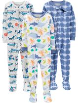Pijamas Simple Joys da Carter's Toddler Boys 2T Sea Life/Shark/Tie Dye Pijamas Simple Joys da Carter's Toddler Boys 2T Sea Life/Shark/Tie Dye
