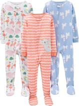 Pijamas Simple Joys da Carter's Toddler Girls 5T de algodão x3 Pijamas Simple Joys da Carter's Toddler Girls 5T de algodão x3