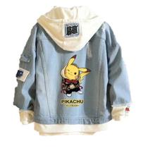 pikachu pack cool anime bonito anime moda jaqueta jeans