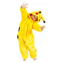 Pikachu Pokemon Fantasia Pijama Kigurumi Macacão Roupa Infantil Anime Cosplay Desenho- Fantasy