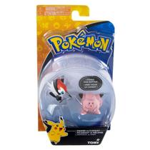 Pikipek vs Clefairy Figuras De Ação com 3cm Pokémon Nintendo Tomy T19181 SUNNY 1947
