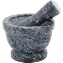 PILÃO 10x14x14cm MARMORE CINZA COM MORTAR THEÓFILO