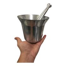 Pilão Almofariz Fundido Socador Alho 1,2 L Aluminio Pilão Almofariz Fundido Socador Alho 1,2 L Aluminio