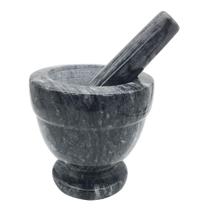 Pilao com socador em marmore D10,5xA10,5cm cor preto - Dynasty Pilao com socador em marmore D10,5xA10,5cm cor preto - Dynasty