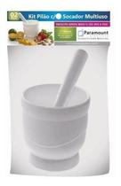 Pilão Com Socador Multiuso Plástico Branco Paramount