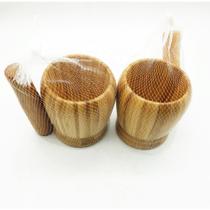 Pilão de Bambu Multiuso com Socador Para Alho, Temperos & Ervas Utensílio Sustentável de Cozinha Pilão de Bambu Multiuso com Socador Para Alho, Temperos & Ervas Utensílio Sustentável de Cozinha