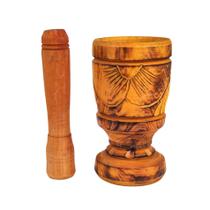 Pilão de madeira 19cm - unidade