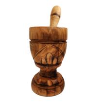 Pilão de Madeira 450ml com Socador 19Cm
