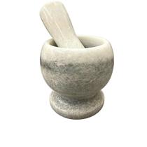 Pilão de Mármore com Socador Cinza 11cm x 11cm Wolff Pilão de Mármore com Socador Cinza 11cm x 11cm Wolff
