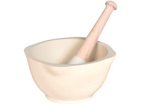 Pilão e Mortar de Madeira e Cerâmica Emile Henry