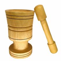 Pilão Grande de Madeira Antigo Socador Amassador Rústico Pilão Grande de Madeira Antigo Socador Amassador Rústico