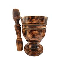 Pilão Madeira Macerador De Alimentos Artesanal Grande 28cm Pilão Madeira Macerador De Alimentos Artesanal Grande 28cm