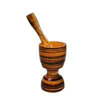 Pilão Socador em Madeira Culinário Moer Grãos e Ervas 13x8CM Amadeirado Pilão Socador em Madeira Culinário Moer Grãos e Ervas 13x8CM Amadeirado